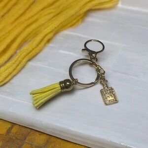 Yellow Tassel Keychain